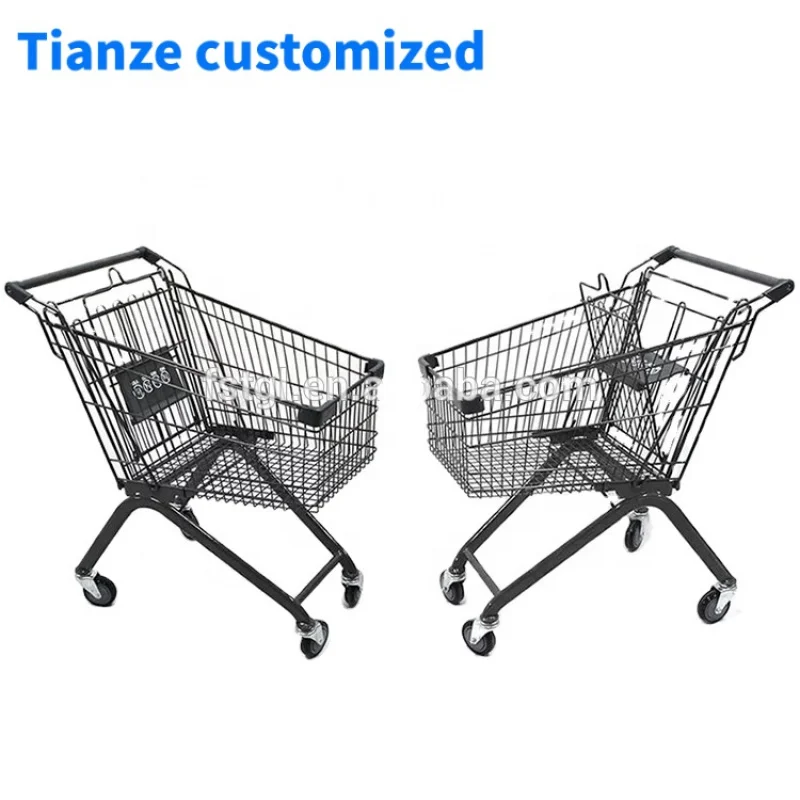 (Customized) price 150 liter Asia style supermarket shopping trolley cart