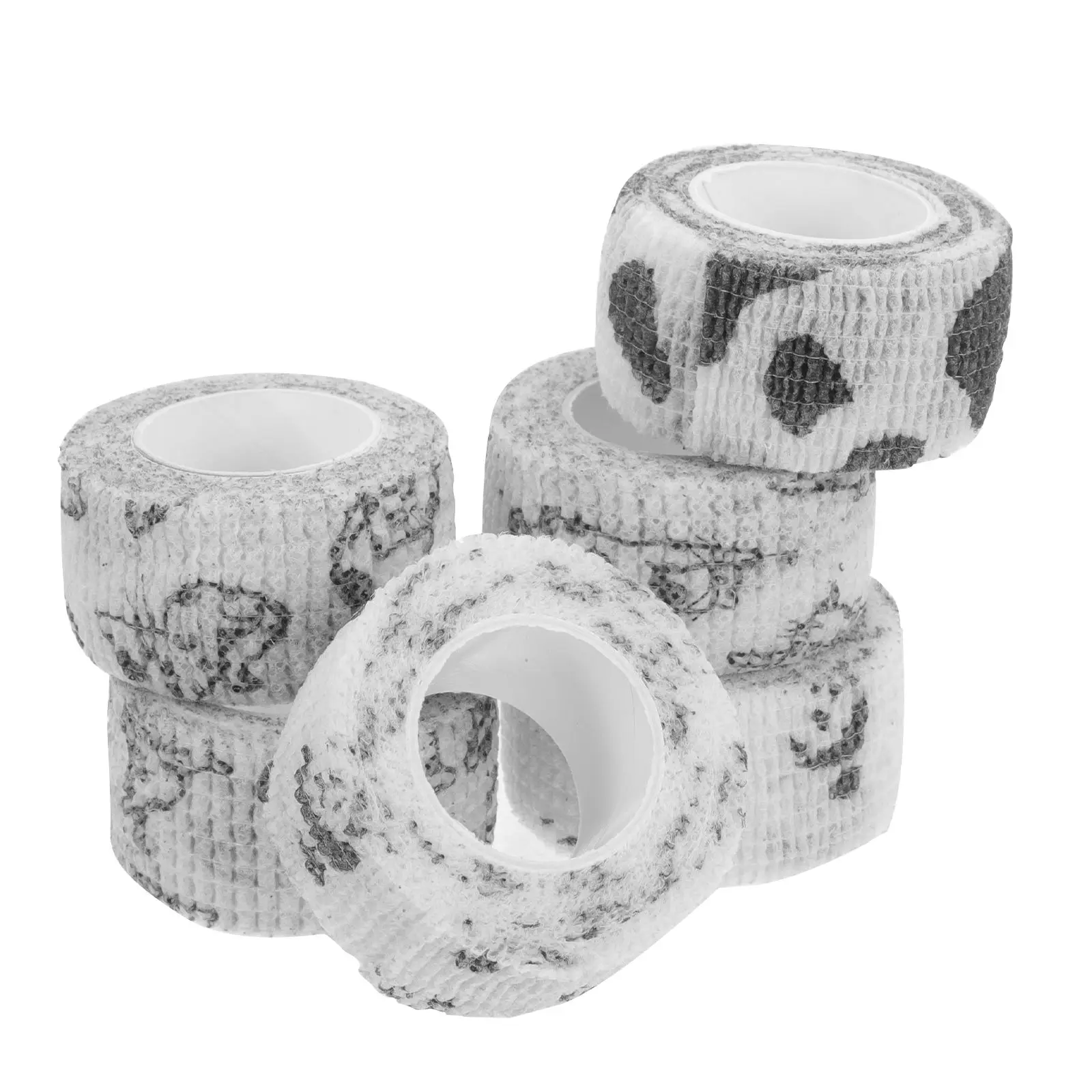 

10pcs Finger Bandage 25mmx45m Elastic Self Adhesive Wound Care Tape Sports Protection Flexible Fabric Black White