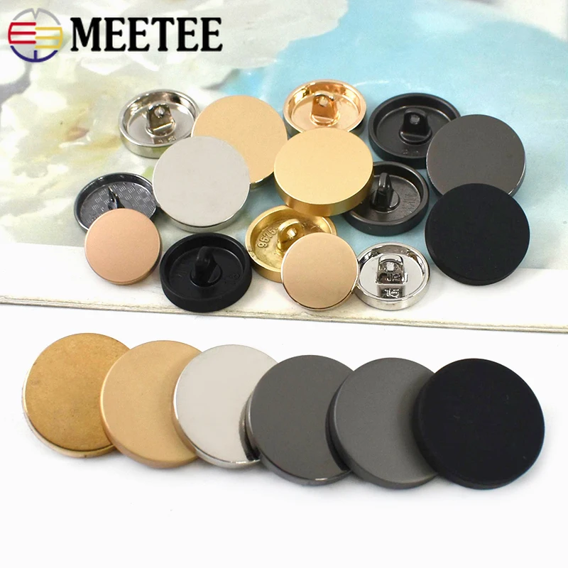 

20Pcs 10-28mm Metal Flat Round Buttons for Sewing Jeans Shirt Decorative Button Handbag Clasp Fastener DIY Garment Accessories