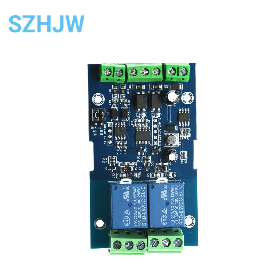 Modbus RTU 7-24V Relay Module RS485/TTL Anti-reverse 1/2 Channel 485 Switch Input 1 2 Way Optical Coupler 12V Output for Arduino