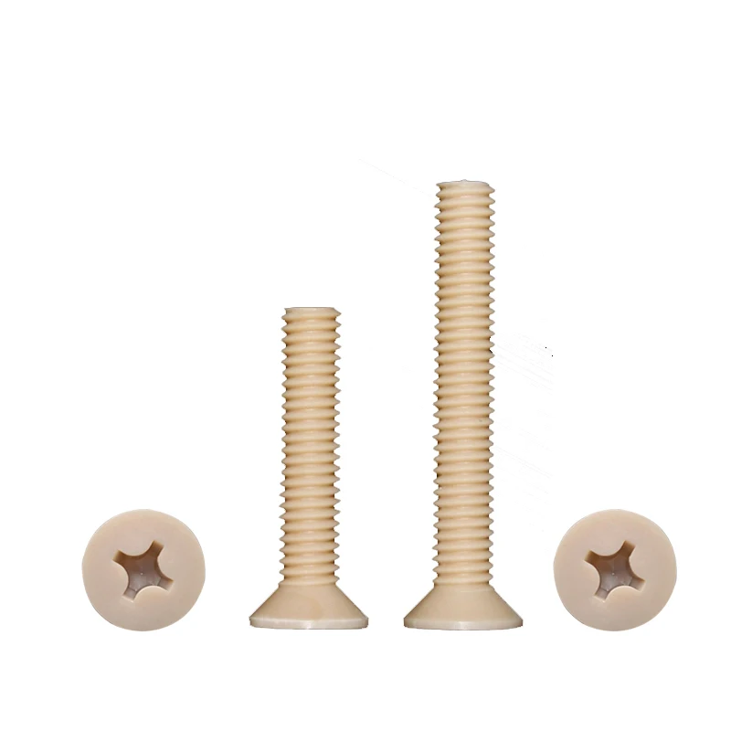 Materiale PEEK viti a testa svasata da incasso a croce M1.2 M1.4 M1.6 M2 M2.5 M3 M4 M5 cuscinetto ad alta temperatura