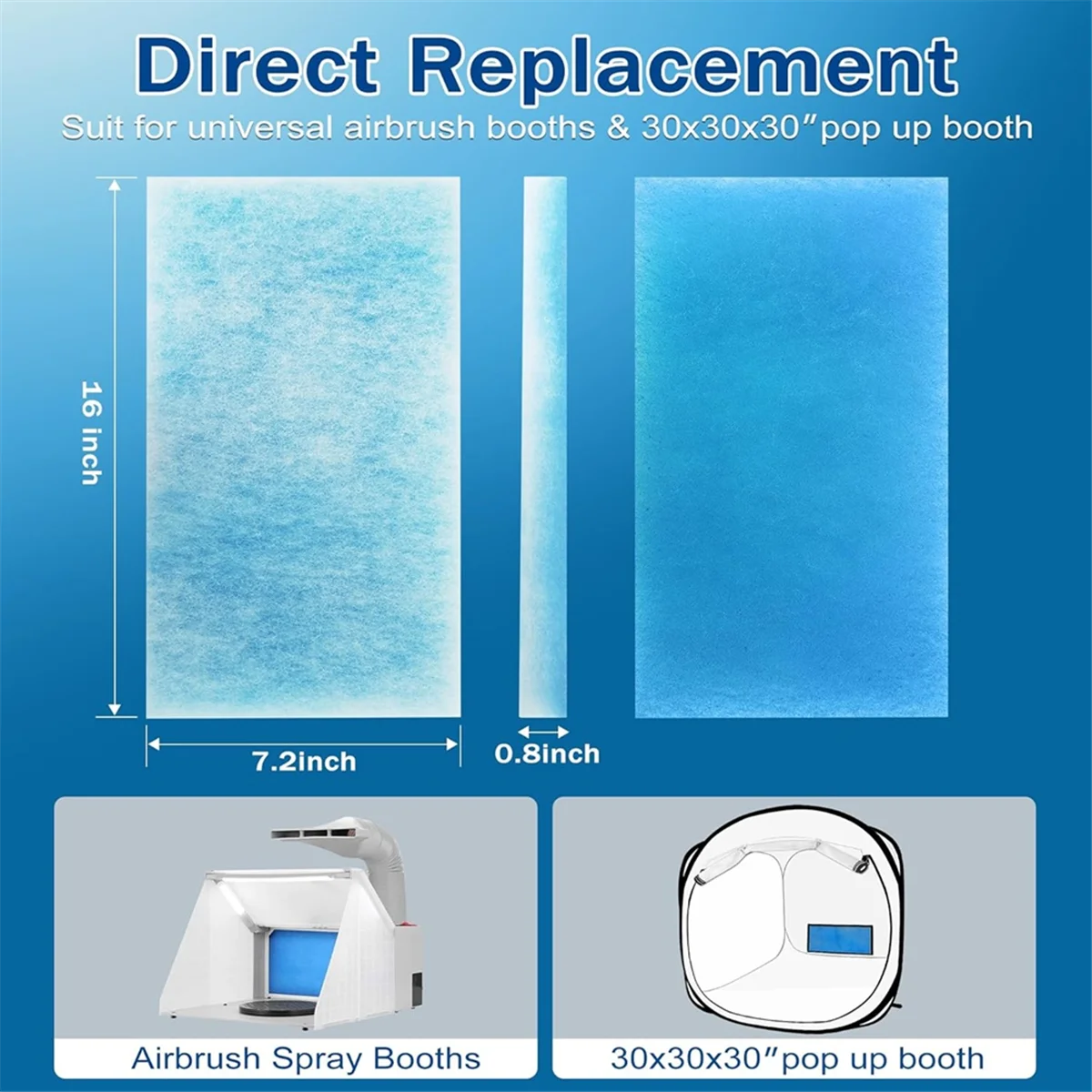 

AA25 4 Pieces Paint Booth Filters,Portable Sprays Booth Filter,Paint Booth Exhaust Filters for Replace Airbrush Sprays A