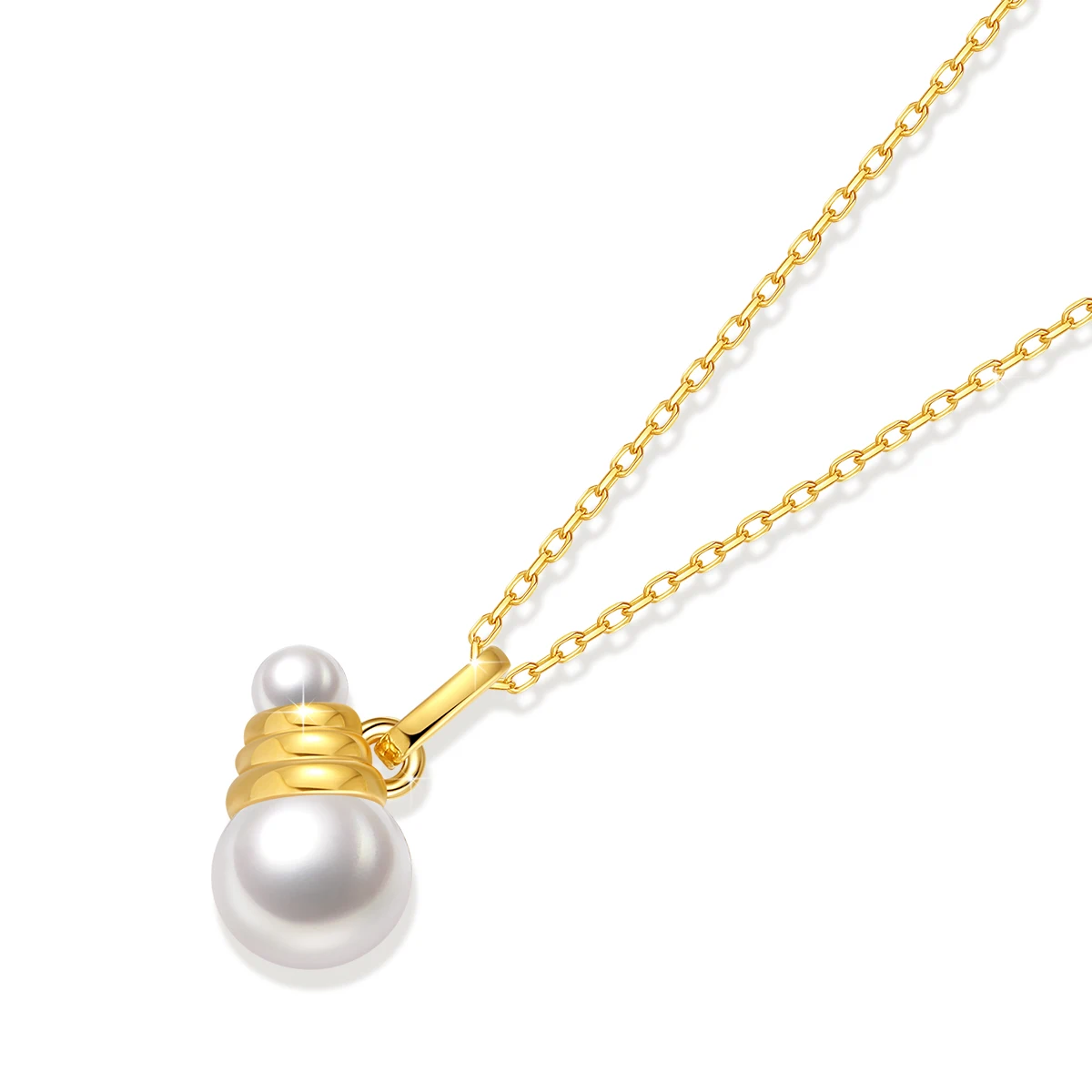 100% Real 18K Gold Light Necklace Jewelry With Certificate Natural Freshwater Pearl Pendant AU750 Luxury Jewelry High Quality