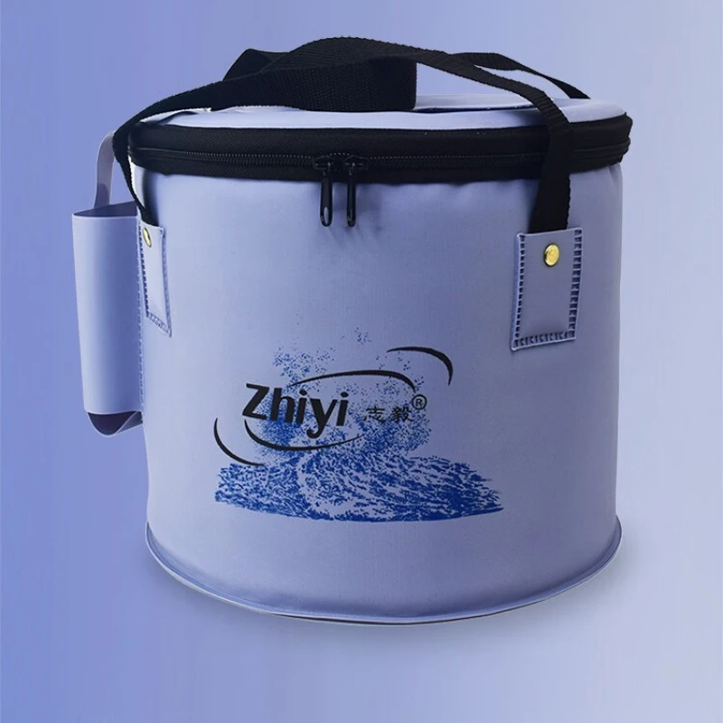 

Portable Small Fishing Live Bait Bucket with Aerator Bag, Insulated Cooler Box for Sea Fishing, Thickened Ice Keep Container