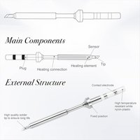 For Pinecil TS100 Soldering Iron Tips Replacement for Mini Portable Micro-Type Solder Pen Stations Tool-A26I
