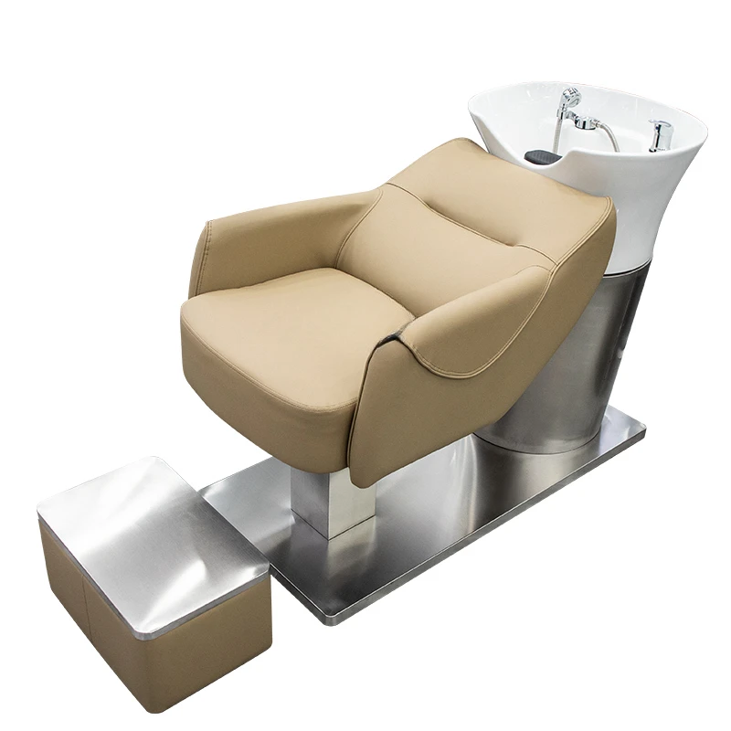 Hair Salon Shampoo Chair Ceramic Deep Basin Fashion Simple Hair Salon Hair Saloon Dedicated Flushing Bed