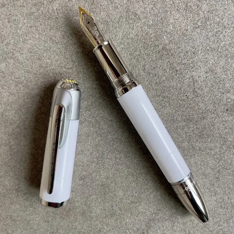 

New Wingsung Metal Fountain Pen Iridium Gold M 0.7mm Nib Ink Pen Classic Piston Inked Business Model Calligraphy Pen Collection