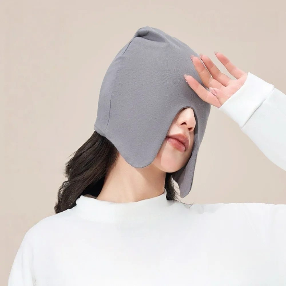 Sleeping Aid Comfortable 2 in 1 Pullover Eye Mask Soft Breathable Sleep Cap Non-pressure Deep Sleep Cotton Eyeshade Travel