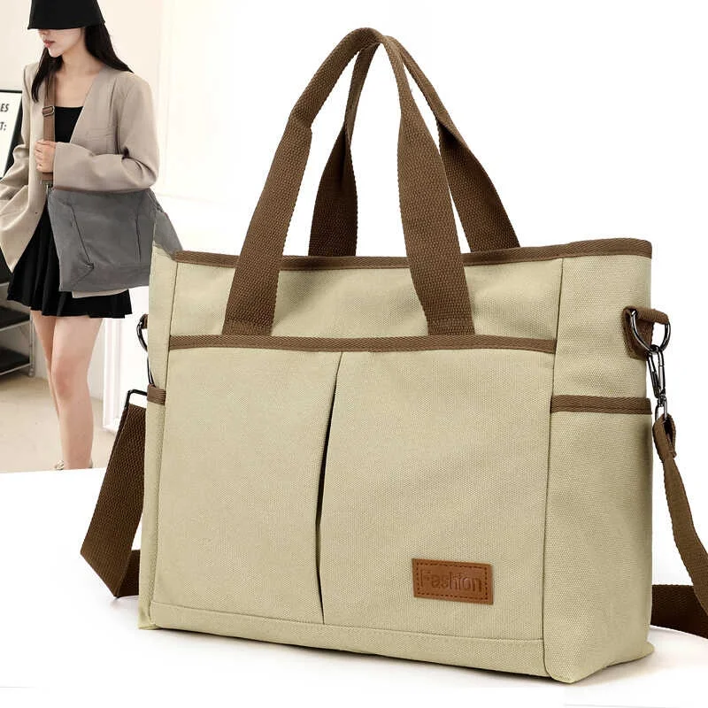 

Thiened Canvas Tote Bag Portable Commuter Student Faion Canvas Bag Single oulder Handbag for Men And Women
