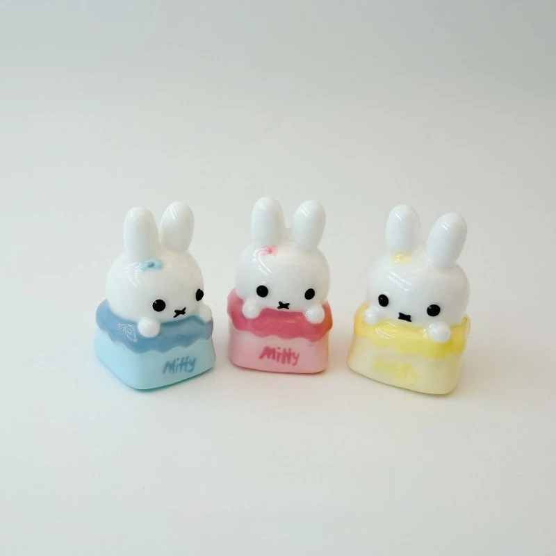 Miffy Kawaii Anime dessin animé lapin Keycaps fille personnalité créativité tridimensionnelle exquise compacte beaux looks Keycaps
