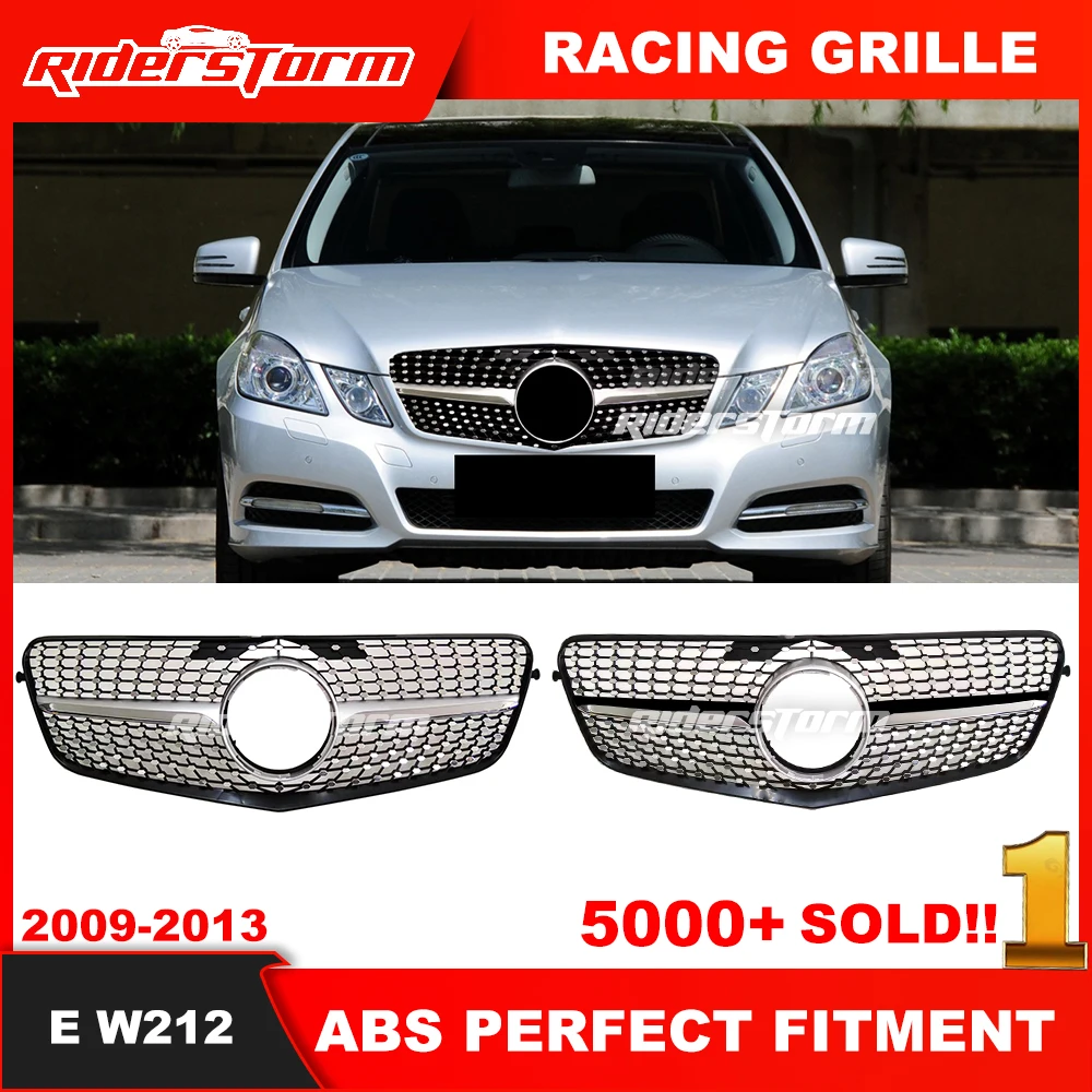 

Year 2010 2011 2012 W212 Diamond Grille For merced E Class Sedan W212 Grille Front Grill For E300 E260 E200 Diamond Grille