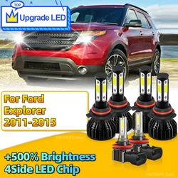 2/4/6Pcs High Power HB3 HB4 Led Headlight Canbus Car Bulb 6000K H11 Fog Light Lamp For Ford Explorer 2011 2012 2013 2014 2015