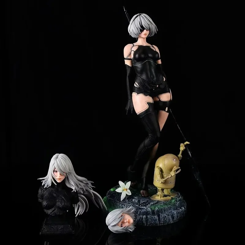 48cm Gaming Peripherals Nier:Automata Yorha No2 Type B Action Figure Combat Type Battle Damage Edition Collection Ornament Gifts