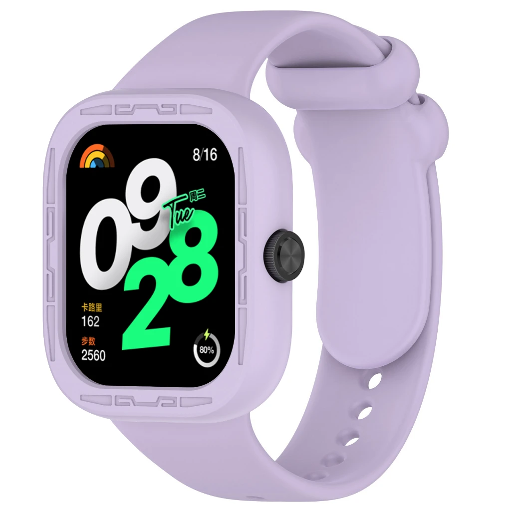 Custodia per Xiaomi Redmi Watch 4 cinturino in gomma Smart Watch4 cinturino in Silicone bracciale paraurti Shell accessorio