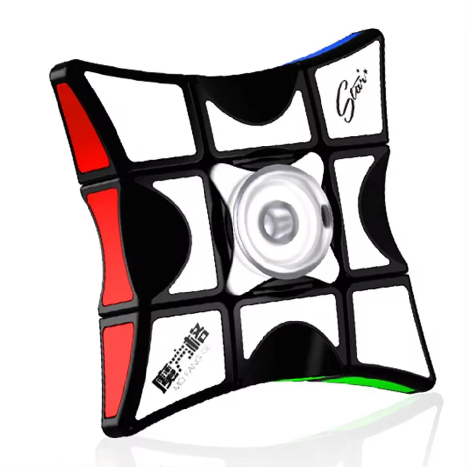 Qiyi Mofangge-anti-stress magische kubus, windmolen S, verbeterde versie, spinner, 1x3x3 puzzel, speedcube, vingertop gyro twist, 133