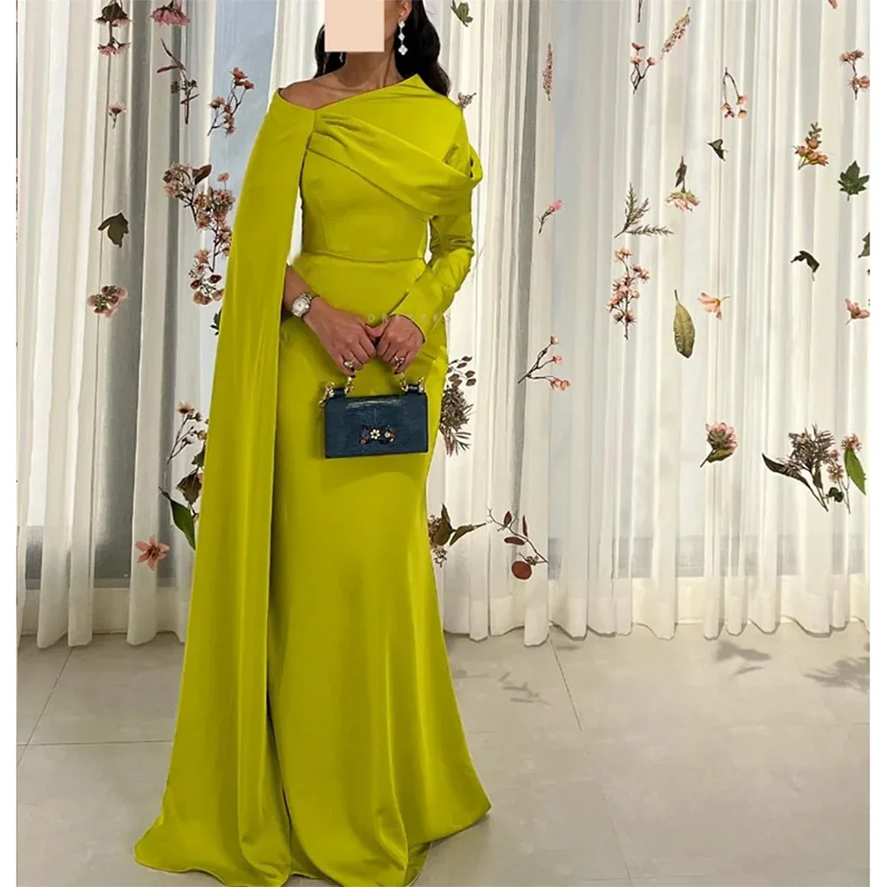 

Customized Elegant Off Shoudler Prom Dresses Long Sleeve Party Evening Dress Floor Length Mermaid Formal Occasion Dresses