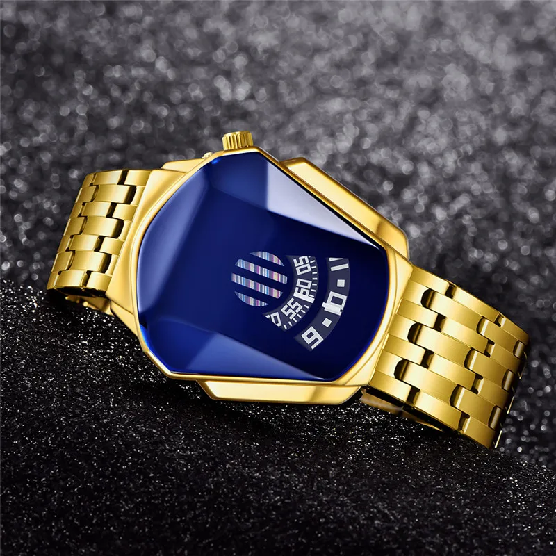 Unique Designer Watches For Men Students Boys Fashion Alloy Band Cool Iron Man Golden Quartz Warch Relogios Masculinos Ouro 2024