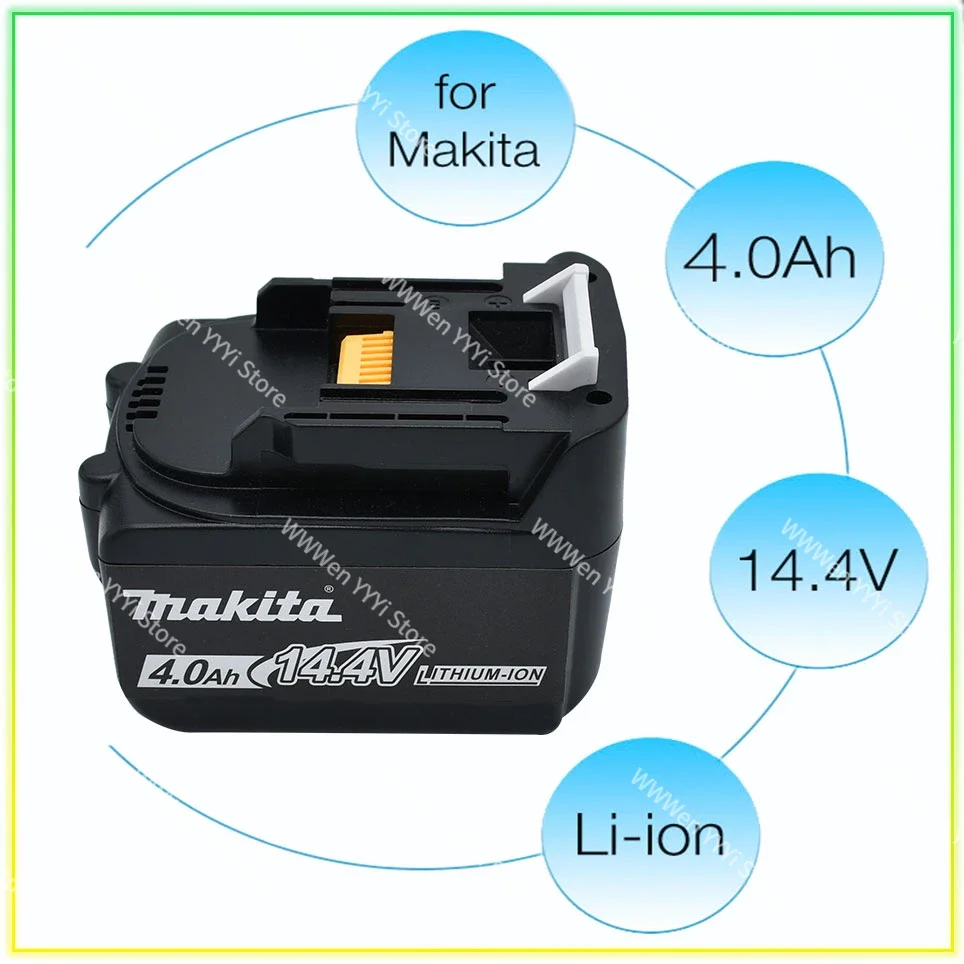 Imagem -04 - Makita-bateria Recarregável com Indicador Led 14.4v 4000mah Bl1430 Bl1415 Bl1440 1968754 1945580 1954448 4.0ah 14.4v