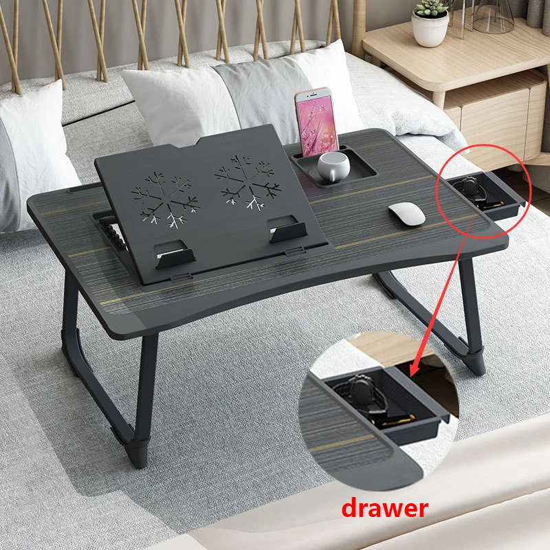 Computer Table Laptop Table for Bed Office Desks Multifunctional Table Board Lap Desk Folding 6-speed Height Adjustment Bracket