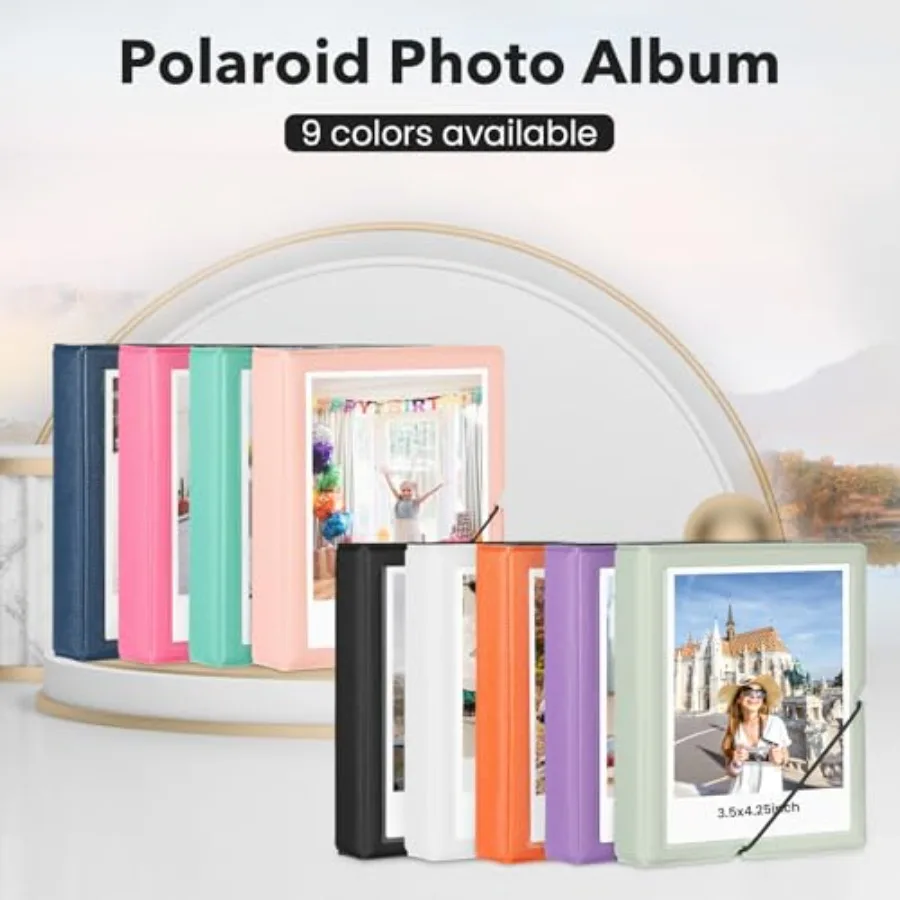 Poto Aum Book wit 32 kets 3.5x4.25 inc Pictures Potos Fits film Instax Wide Square Potos and i-Type, 600, -70 instant potos Bla - view 6