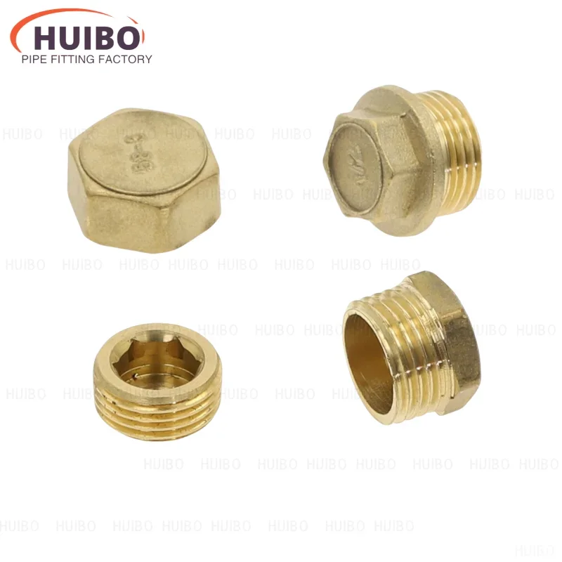 G1/4 "1/8" 3/8 "1/2" 3/4 "BSP żeński/męski gwintowany mosiężna rura z łbem sześciokątnym mosiężny korek zaślepka złącze montażowe wodno-kanalizacyjne Adapter