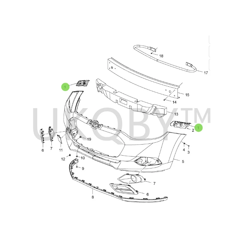 9066320 Suitable for Che vro let Le Feng RV Right front bumper bracket, fixed bracket, front bumper suspension ear bracket