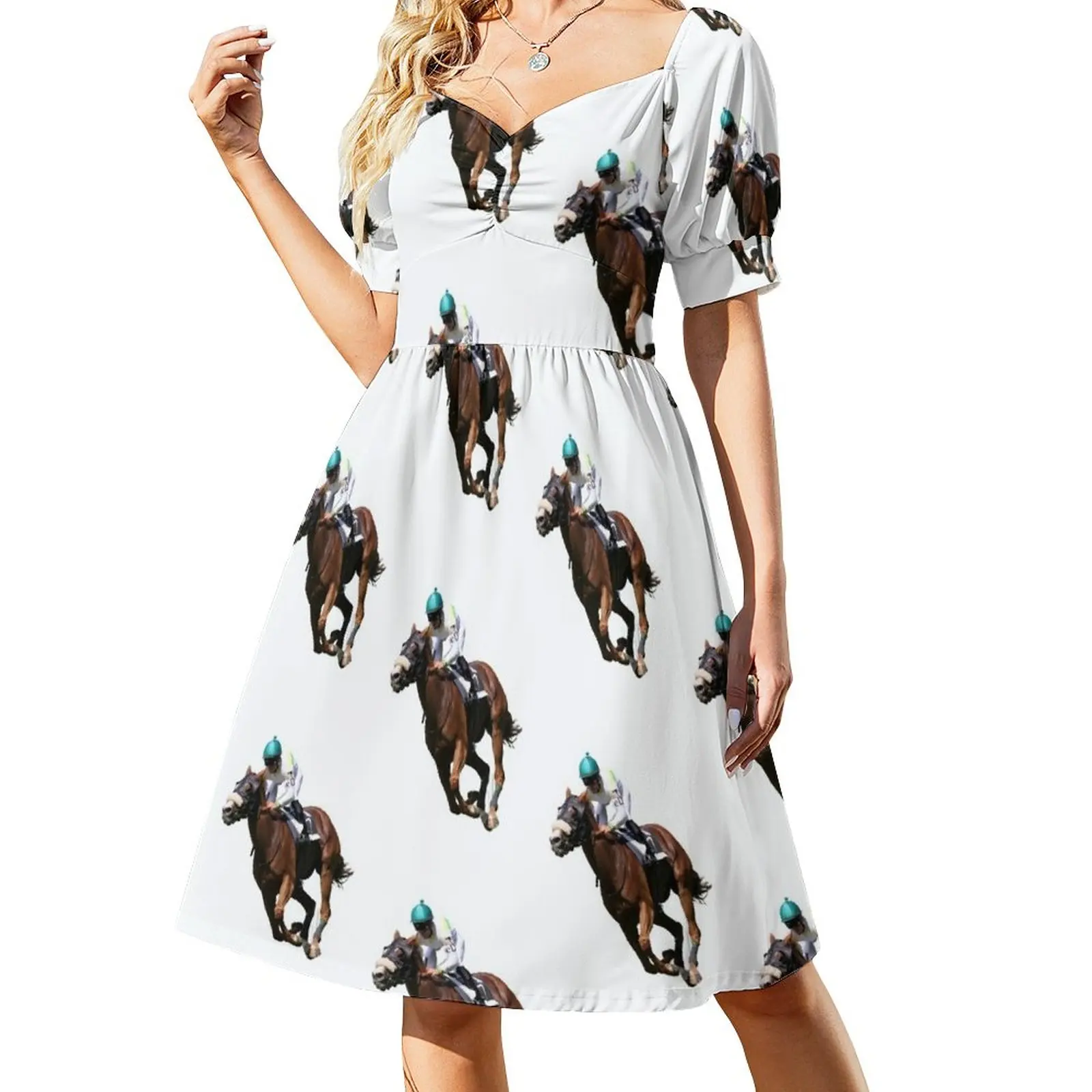 

Horse Racing And Horse Riding Dress loose summer dress Women's summer long dress dress for woman