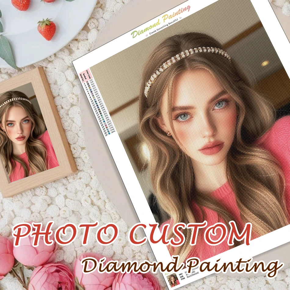 

GATYZTORY 5D Diamond Painting Kit Photo Custom Diamond Mosaic Diamond Art Accessories Diamond Mosaic Paintings Set Drill Stitch