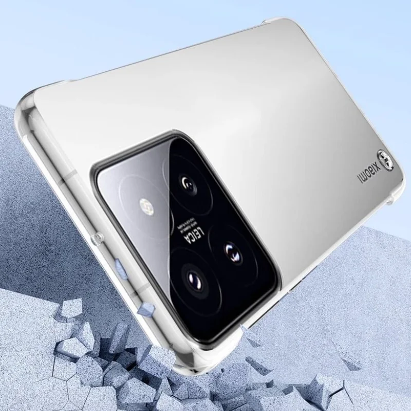 Slim Clear Hard PC Case para Xiaomi, capas de telefone à prova de choque, capa traseira, Xiaomi Mi 14 Pro, Coque