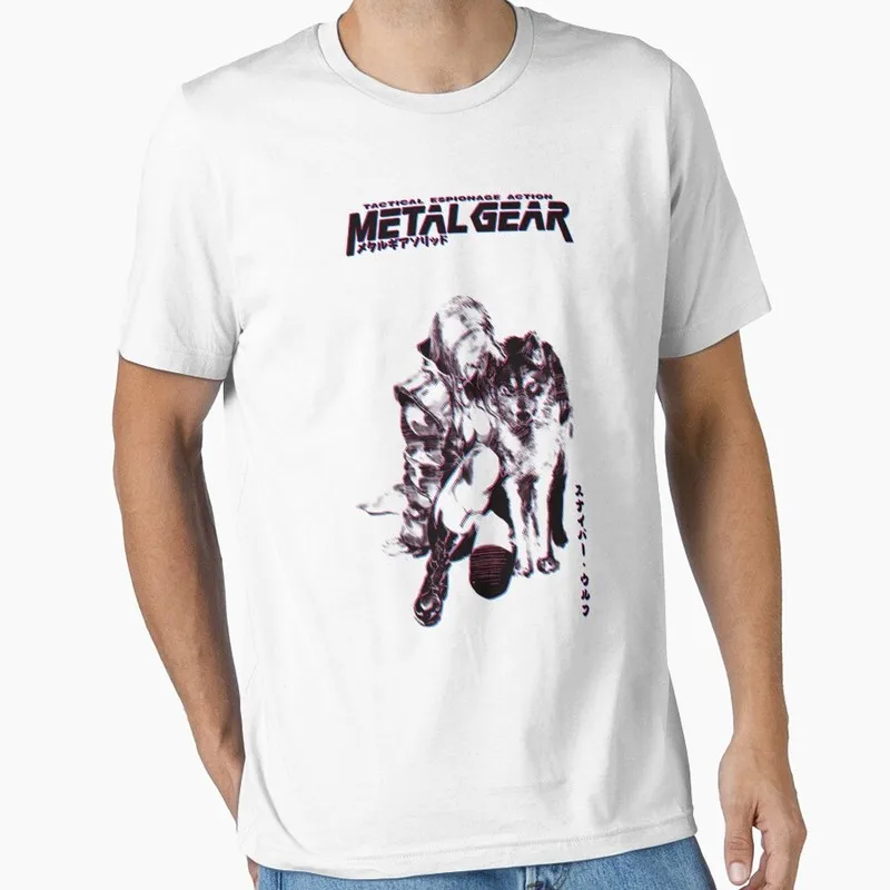 Metal Gear Solid MGS Game Gift T‑Shirt for Gamer Unisex Cotton Short Sleeve Tees Solid Snake Graphic Print Streetwear Tops