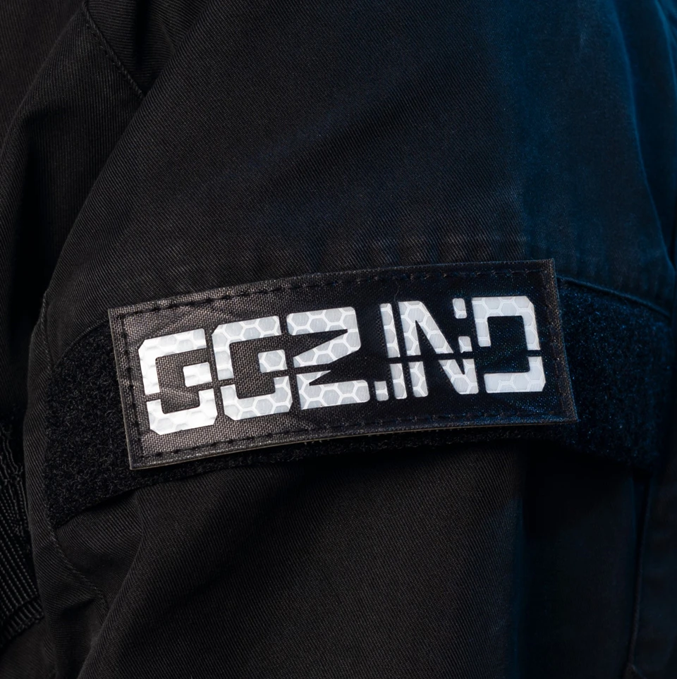 GGZ.IND parches tácticos reflectantes IR nailon negro - imagen 2