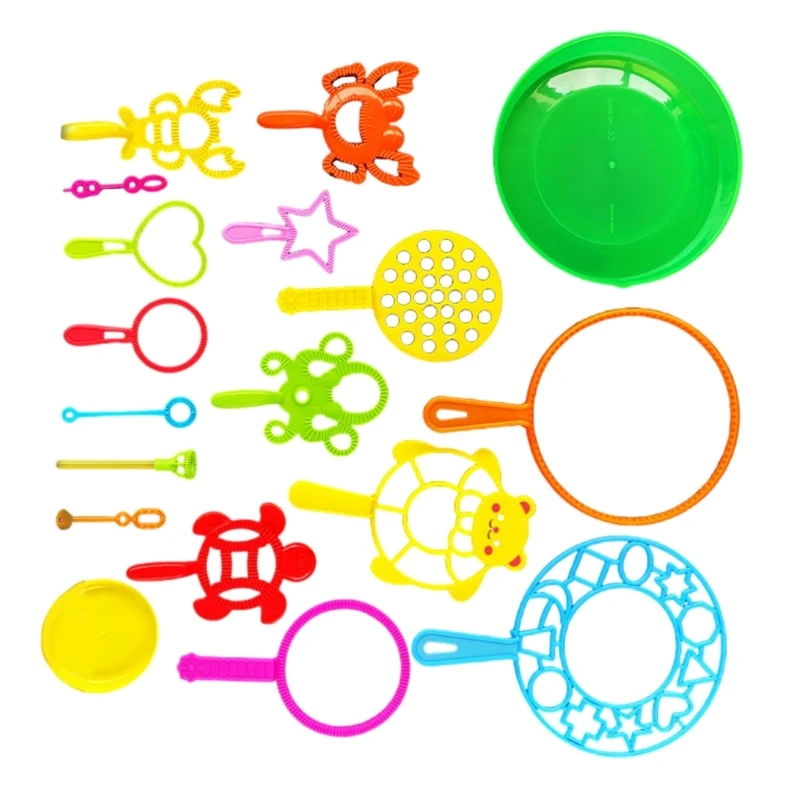 Exciting Bubble Maker Tool Set Birthday Party Collection for Outdoor Activities Multicolored Bubble Wand Collection