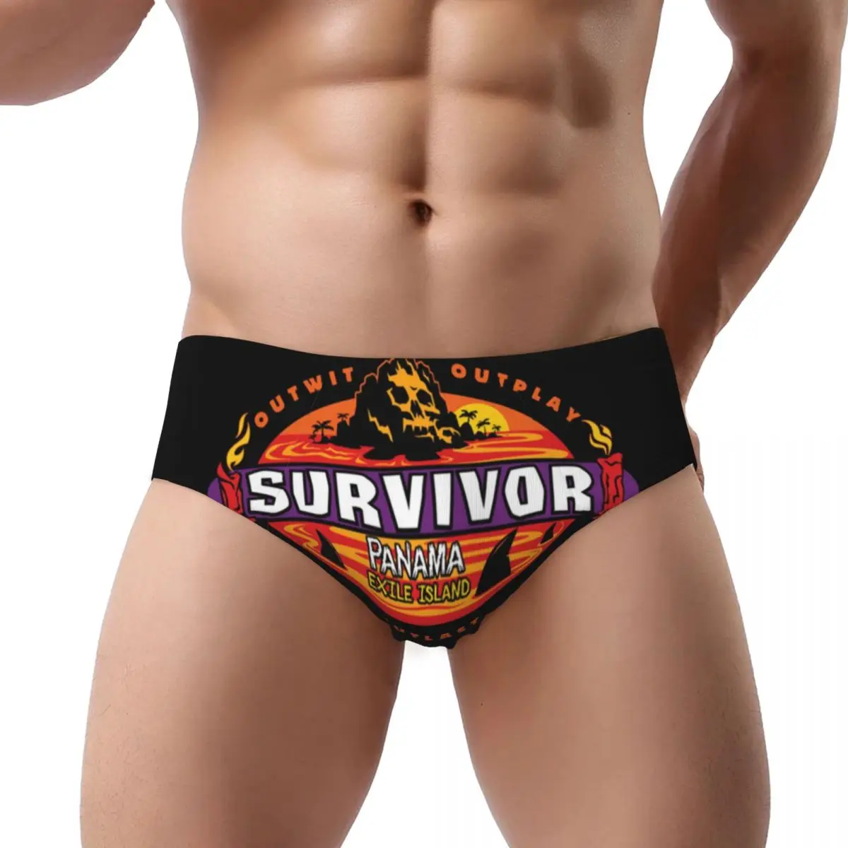 

Custom Men's Reality TV Survivor Panama Men Brief Panties Male Breathable Underwear Underpants