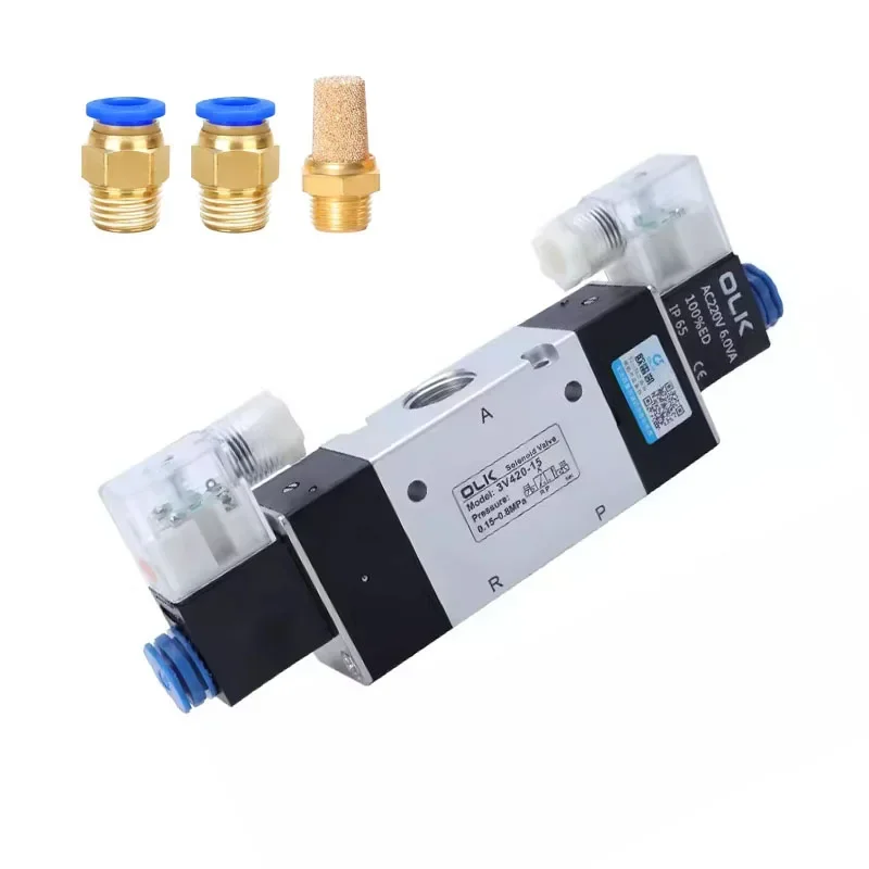 

3V420-15 Pneumatic Air Solenoid Valve 3/2 Way AC220V DC24V AC110V AC24V DC12V Normally Closed Electromagnetic Valves