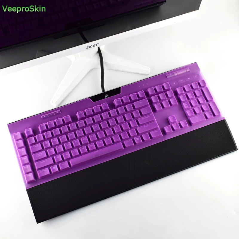 Silicone protector For CORSAIR K95 RGB PLATINUM Wired Gaming Mechanical keyboard cover skin film office desktop anti dust cover image 3