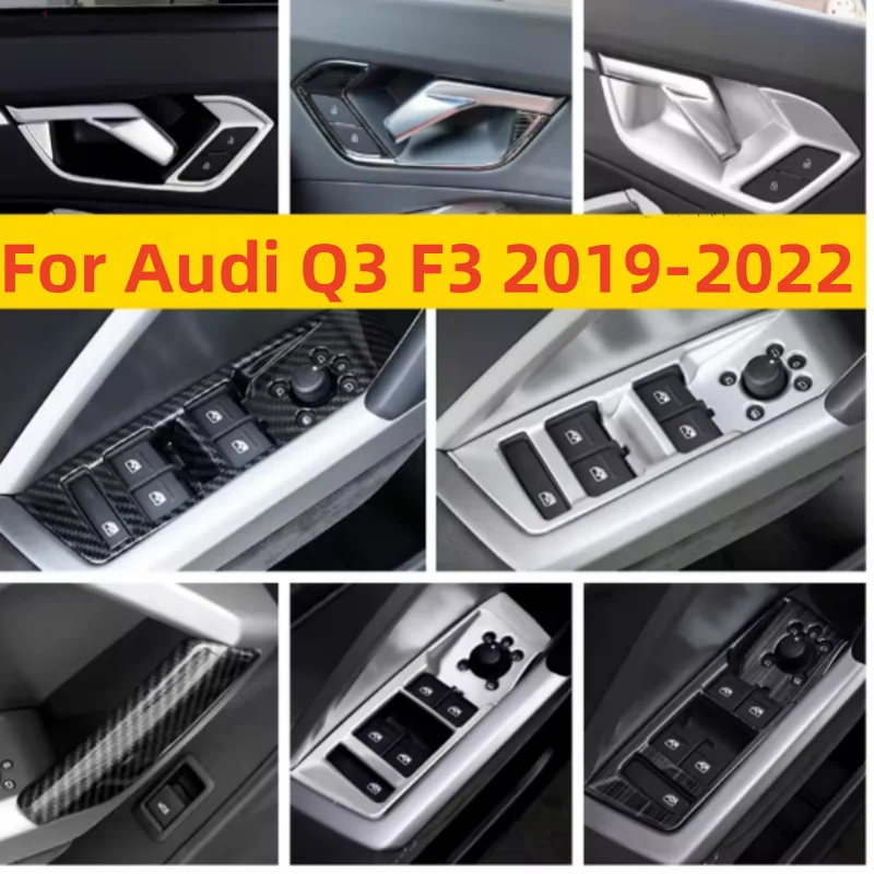 

For Audi Q3 (F3) 2019 -2022 ABS Plastic Interior Car-Styling Accessories Car Inner Door Handle Bowl Cover 4PCS