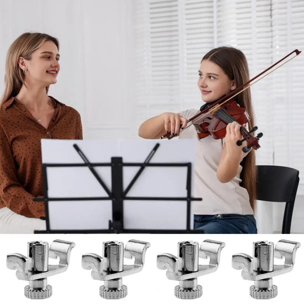 4Pcs 1/8 Violin Fine Tuners 2cm Nickel-Plated Steel Micro Tuners For Erhu And Kids Violin Easy-Install String Adjusters Beginner