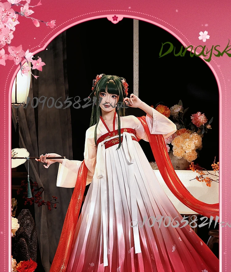 مجموعة ملابس Maomao Anime Cosplay The Apothecary Diaries: شعر مستعار، فستان رقص أنيق رائع لحفلات الهالوين