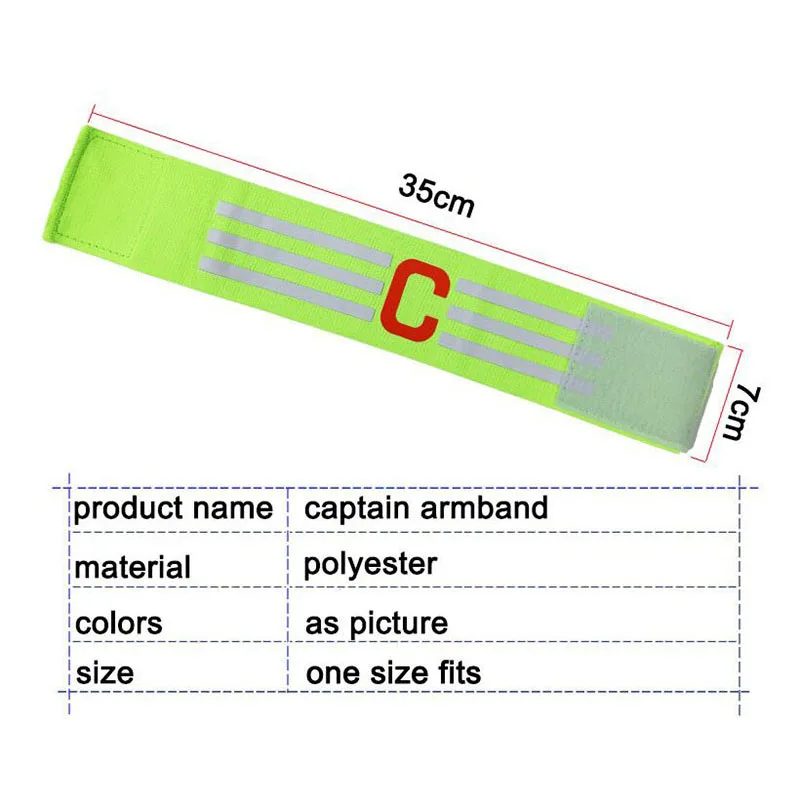 1 Pcs Fußball Spiel Kapitän C Wort Mark Armband Paste Team Führer C Wort Nylon Einstellbar Für Fußball Sport Zubehör unisex