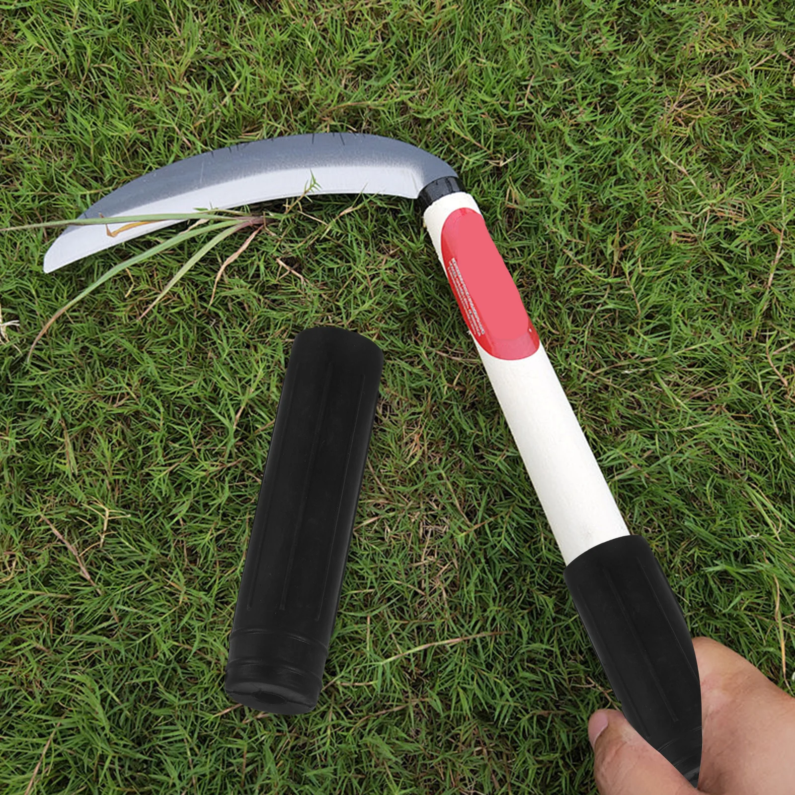 10pcs Rubber Tool Handle Covers For Garden Hoe Cultivator Non-Slip Protective Sleeves Durable Replacement For Iron Wood Tools