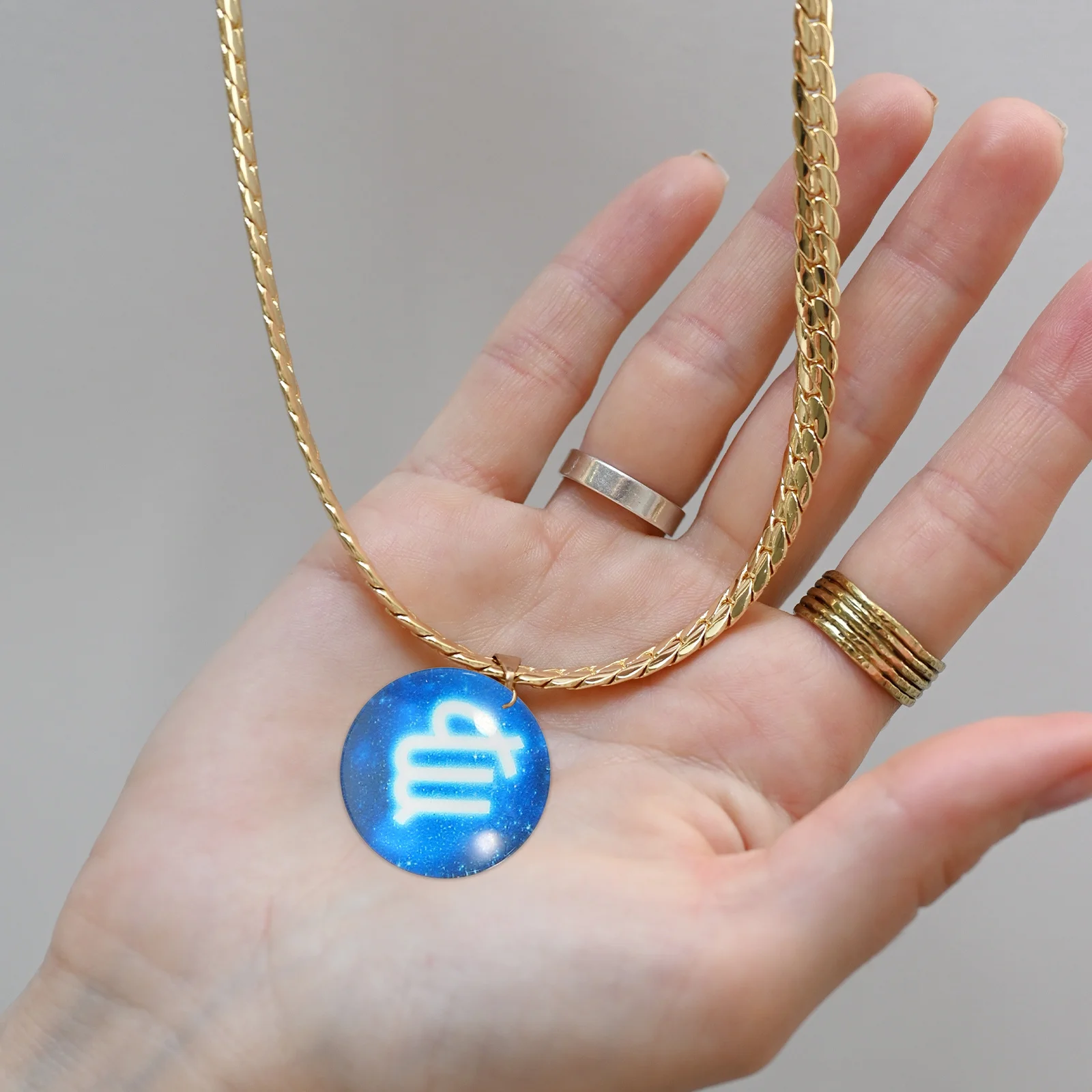 

20pcs 12 Zodiac Sign Pattern Glass Dome Cabochons Diy Jewelry Making Crafts Accessories Set For Handicraft Decor