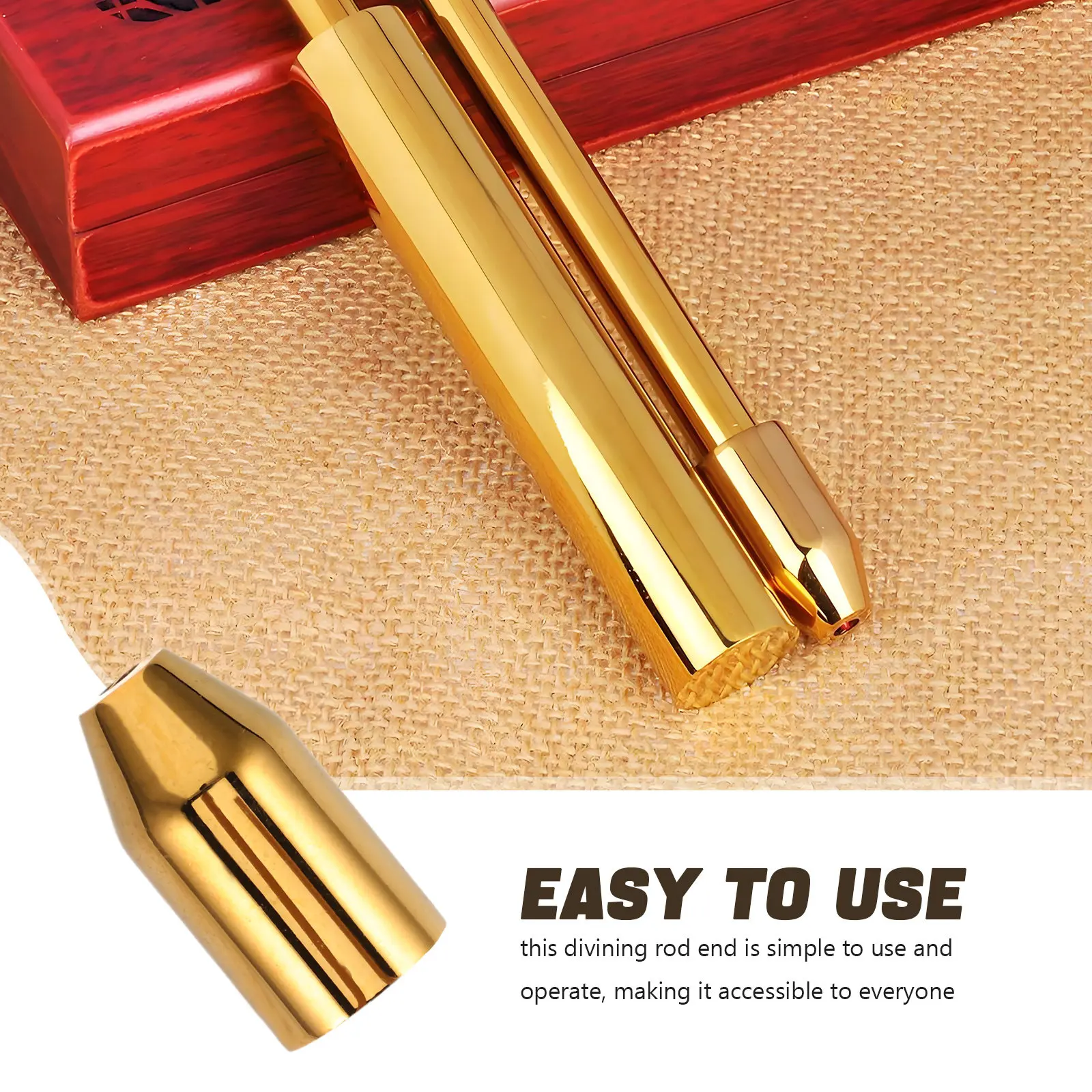 Portable Metal Feng Shui Dowsing Rod End Compact Spirit Rod Part for Outdoor Water Divining Tools High Precision Divination view 5