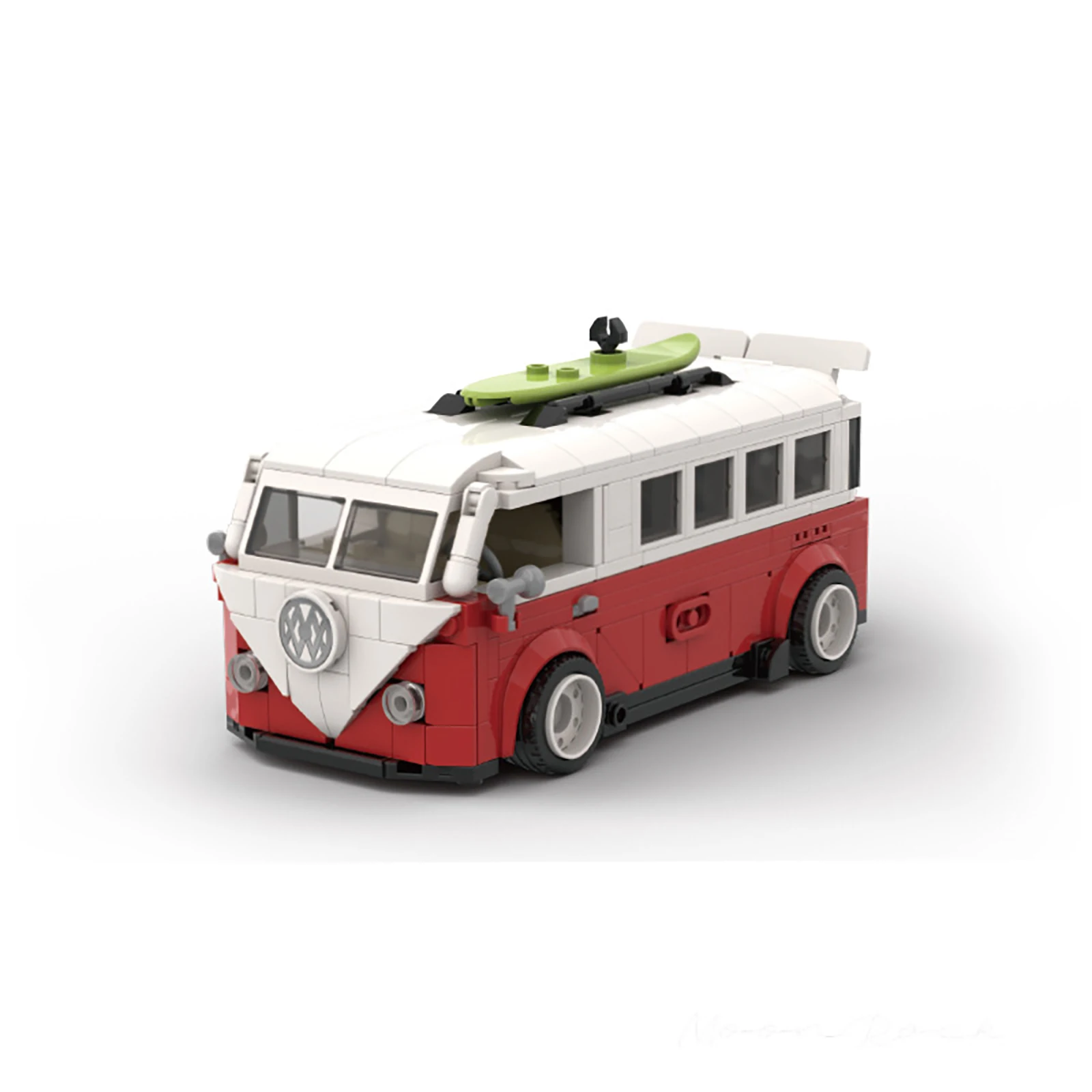PB8807 456pcs T1 Camper Van Model Building Blocks Bricks Car Set MOC Technical DIY Toy Small Pellet Puzzle Box Set