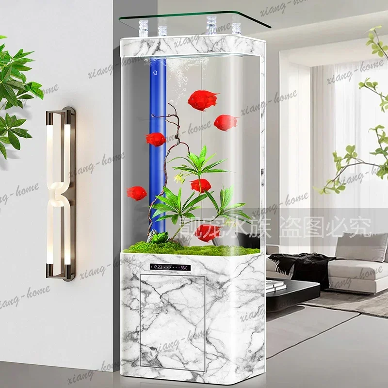 FG  living room bottom filter household integrated forming intelligent aquarium ecological vertical goldfish tank