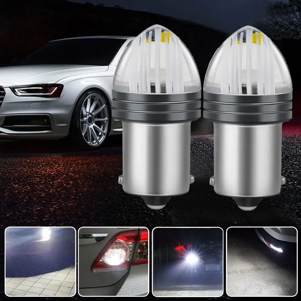 

2Pcs Universal New Car 1156 P21W LED Bulbs 7506 BA15S LED Car Brake Light Turn Signal Bulb Auto Backup Reverse Lamp Car Lights