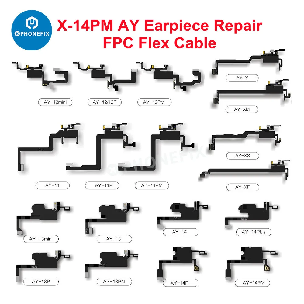 AY A108 Programmer Earpiece Repair FPC Flex Cable with Distance Photosensitive Repair Board for IPhone X-14PM Ear Speaker Repair