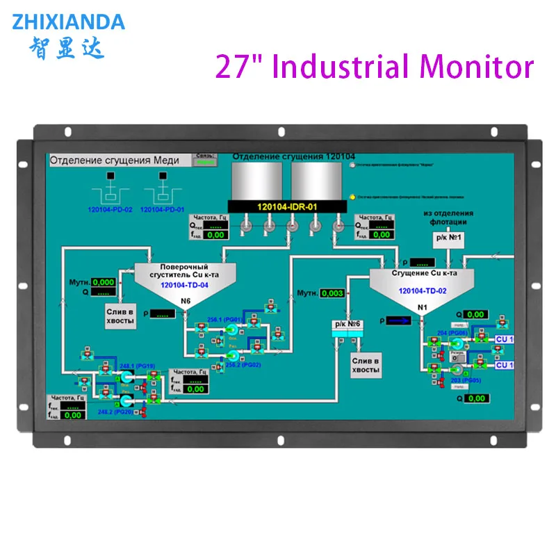 

27 Inch Industrial Touch Screen Monitor 1920*1080 Metal Case Open Frame / WallMount Capacitive LCD Display HDMI/VGA/USB/BNC/AV