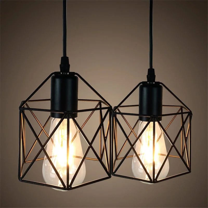 

Vintage diamond Pendant Lights Loft Lamp Hanging shade For Restaurant /Bar/Home Lighting Luminarias