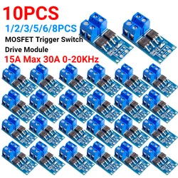 15A 400W MOSFET Trigger Switch Drive Module DC 5V-36V PWM Regulator Control Panel Max 30A 0-20KHz for Lamp Brightness Control