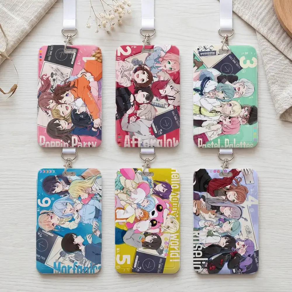 Anime TV Bang Dream Fashion ID Card Holder Business Work Card Sleeve Protector